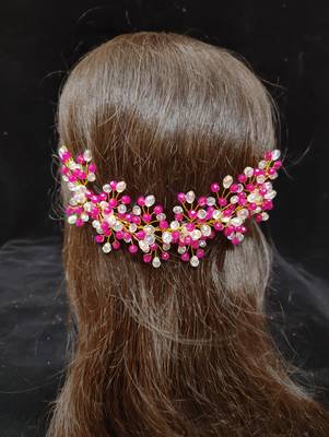 Pink crystal hair accessories 2