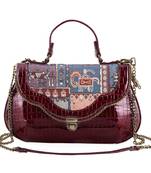 Rudhira World Crocodile Print vegan/Faux Leather stylish handbag