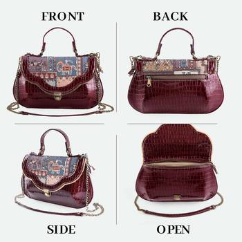 Rudhira World Crocodile Print vegan/Faux Leather stylish handbag 3