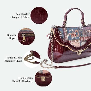 Rudhira World Crocodile Print vegan/Faux Leather stylish handbag 4