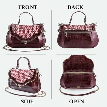 Rudhira World Crocodile Print vegan/Faux Leather stylish handbag 3