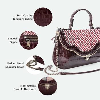 Rudhira World Crocodile Print vegan/Faux Leather stylish handbag 4