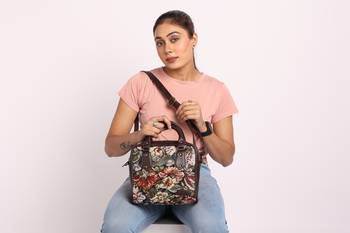 Rudhira World Floral Print Satchel bag 1