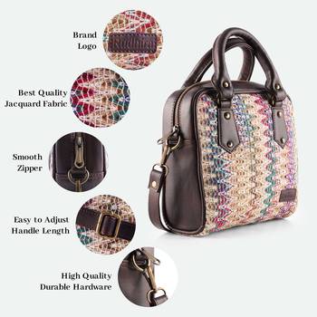 Rudhira World Chevron print Satchel bag 3