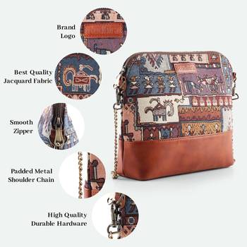 Rudhira World Turkish Kilim Patch Cross body bag / sling bag 3