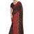 Black embroidered georgette saree with blouse