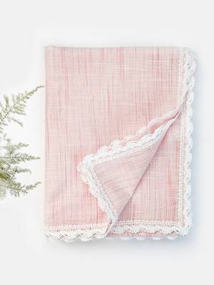 100% Organic Peach Cotton Wrap Newborn Baby Blanket 2