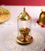 BulkySanta Brass Akhand diya | Akhand jyoti diya with cover | Brass diya (3" x 3" x 5")