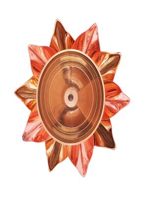 BulkySanta Brass Lotus Kamal Shape Metal Diya | Home Temple Decoration Oil Lamp Gift Items (Brass & Copper) 4