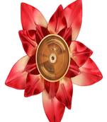 BulkySanta Brass Lotus Diya Big with Copper Petals | Pooja Dia Home Temple Decoration Oil Lamp Gift Items