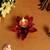 BulkySanta Brass Lotus Diya Big with Copper Petals (Size 5" x 5" x 2") (4)