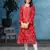 Ada Hand Embroidered Red Cotton Lucknow Chikankari Women Kurta - A133704