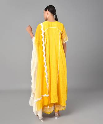 Ivory Bead Embellished High Low Set 2