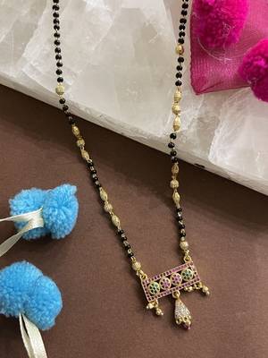 Multicolor cubic zirconia mangalsutra 1