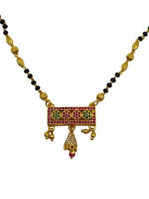 Multicolor cubic zirconia mangalsutra 3