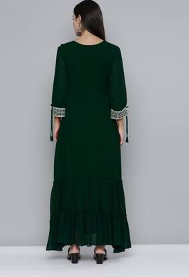 Green embroidered georgette ethnic-kurtis 2