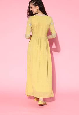 Green embroidered georgette ethnic-kurtis 2