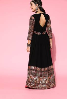 Black embroidered georgette ethnic-kurtis 2