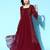 Maroon embroidered georgette ethnic-kurtis