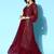 Maroon embroidered georgette ethnic-kurtis