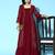 Maroon embroidered georgette ethnic-kurtis