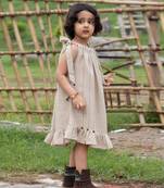 Abalone Linen Knee-Length Dress