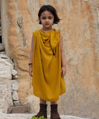 Goldenrod Linen Dress 1