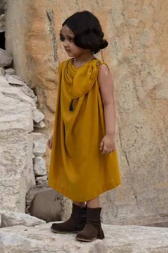Goldenrod Linen Dress