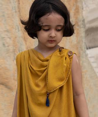 Goldenrod Linen Dress 3