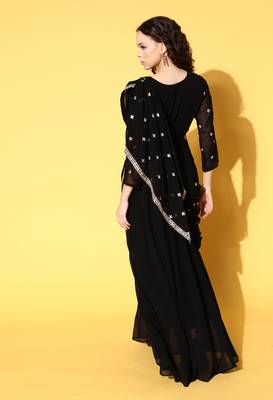 Black embroidered georgette ethnic-kurtis 2