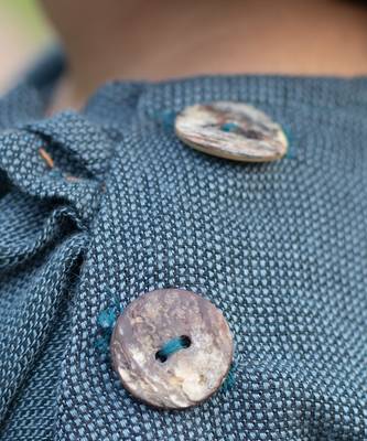 Curious Blue Embroidered Cowl Top 5