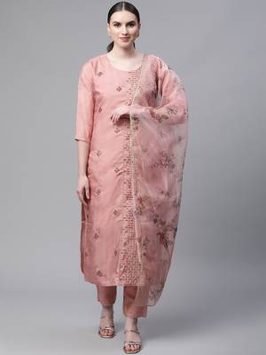Yellow embroidered art silk kurtas-and-kurtis 1