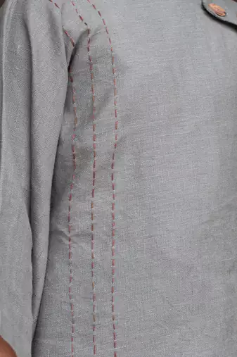 Basil Green Kantha Embroidered Top