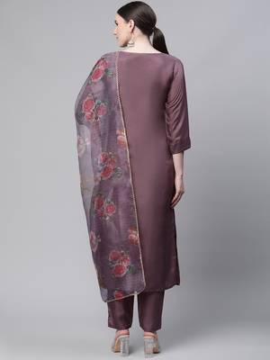 Yellow embroidered art silk kurtas-and-kurtis 4