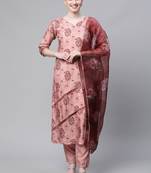 Yellow embroidered art silk kurtas-and-kurtis