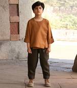 Mustard Yellow Over-Lap Top