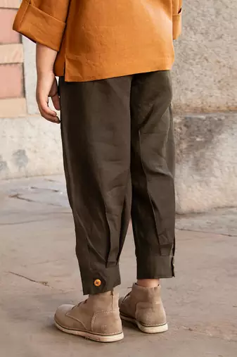 Army-Green Harem Pants