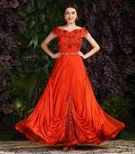 Orange Phoenix Wings Gown