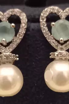 Green earrings