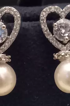 White earrings