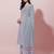 Grey printed cotton salwar