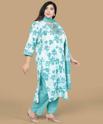 White printed cotton salwar 2