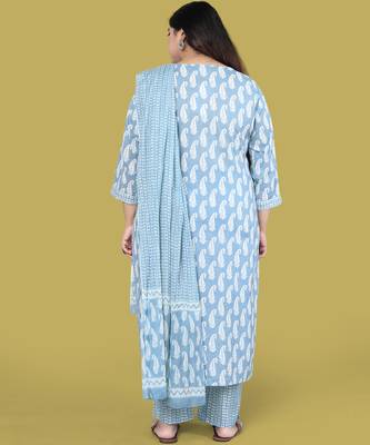 Light-blue printed cotton salwar 3