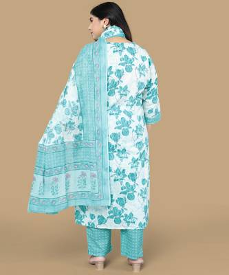 White printed cotton salwar 3