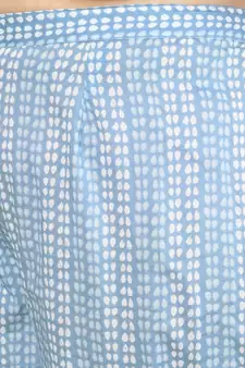 Light-blue printed cotton salwar