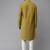 Men Mustard Cotton Slik Straight Kurta