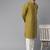 Men Mustard Cotton Slik Straight Kurta