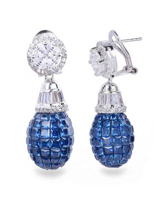 Blue Fused Solitaire Top With Blue Sapphire In An Invisible Setting 3