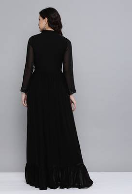 Black embroidered georgette ethnic-kurtis 2