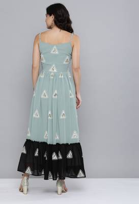 Green embroidered georgette ethnic-kurtis 2